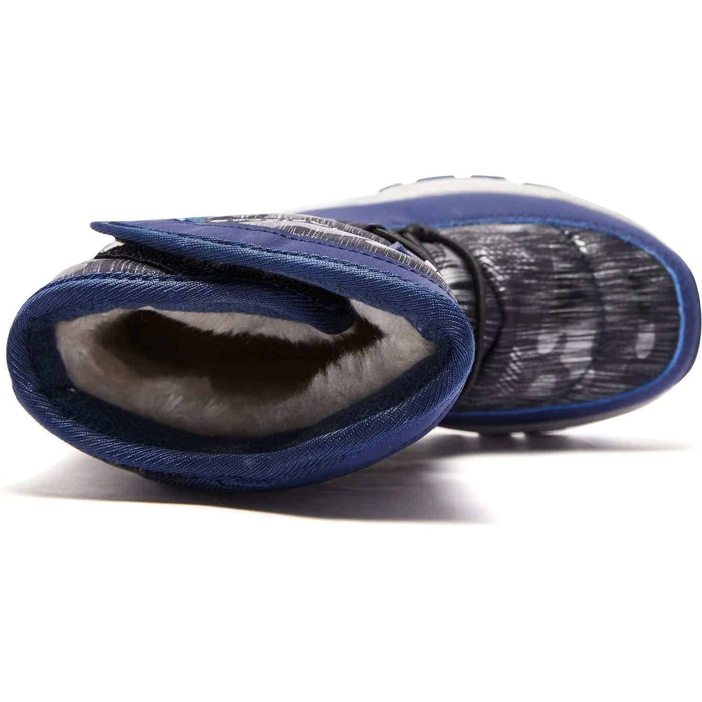 Boys Snow Boots Winter Waterproof Slip Resistant Shoes Blue,10 Toddler