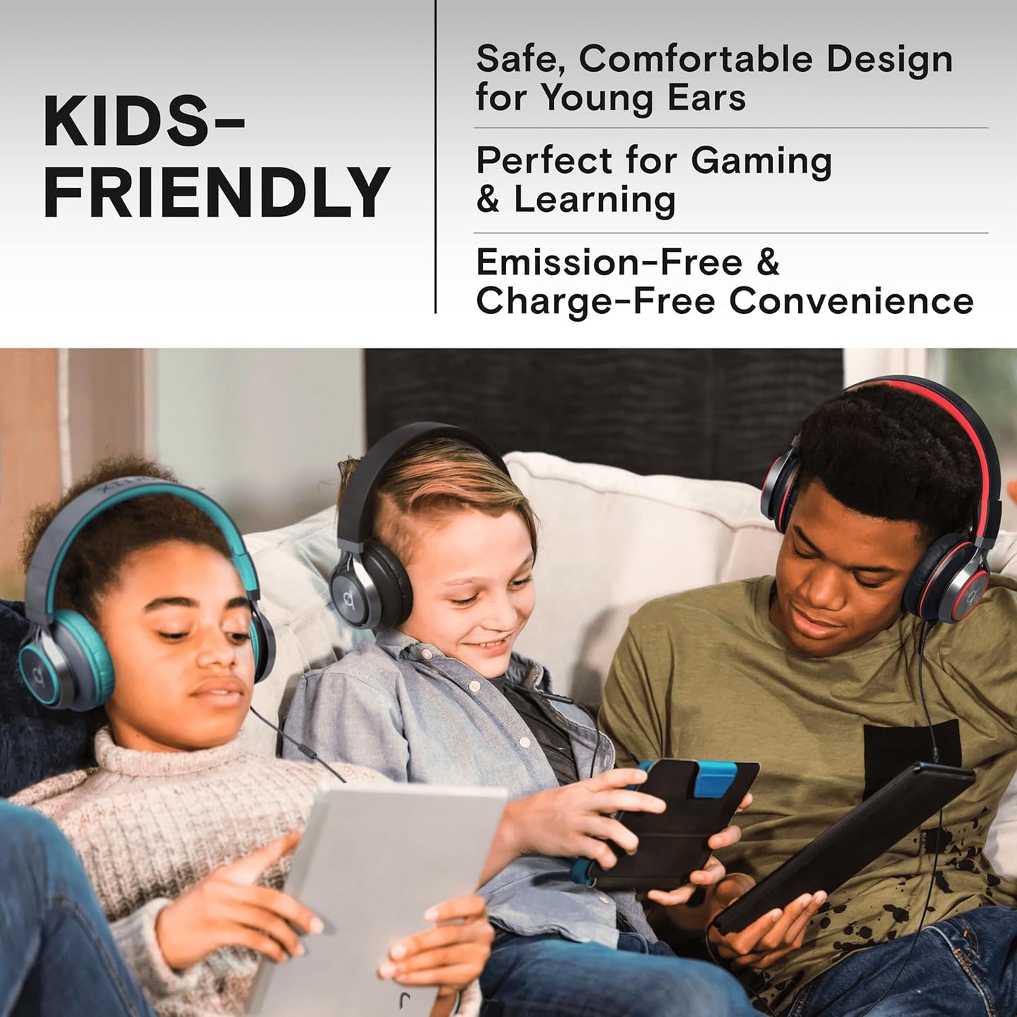 CL750 Wired Headphones with Mic & Volume Control — Noise Isolating On-Ear Headphones for Computer and Laptop Wired, Plug in Corded Headphone over Ear with Wire (Foldable, Aux Jack 3.5Mm)