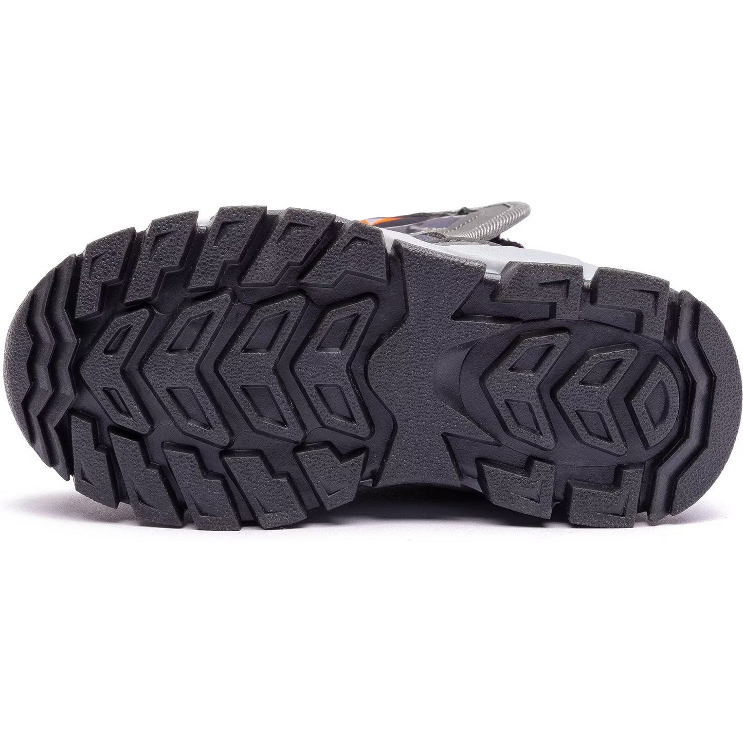 Boys Snow Boots Winter Waterproof Slip Resistant Shoes Orange/Grey,11 Little Kid