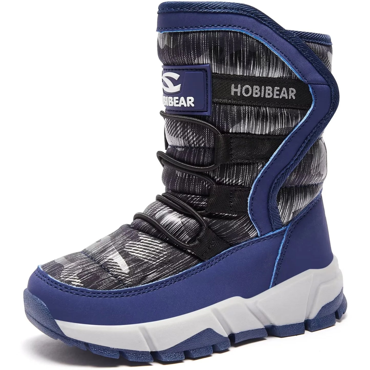 Boys Snow Boots Winter Waterproof Slip Resistant Shoes Blue,10 Toddler