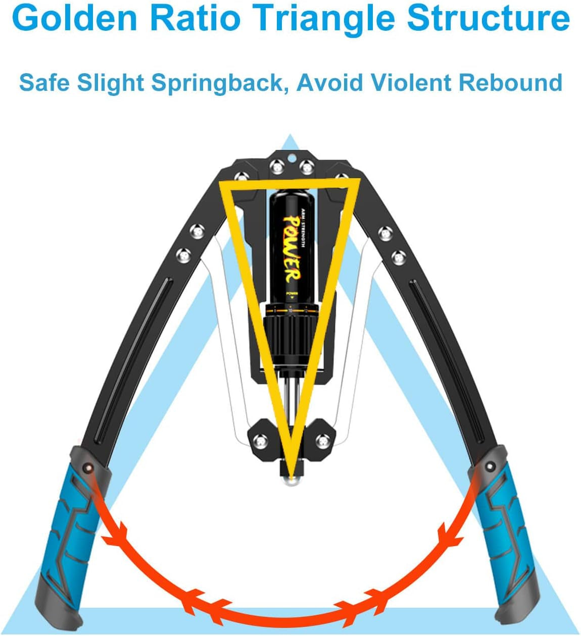 Hydraulic Power Twister Adjustable Arm-Exerciser - Home Chest Expander 22-440Lbs, Home Fitness Equipment Bar for Men and Women with Resistance