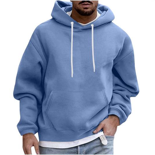 Hoodie for Men Big and Tall,Men Casual Overiszed Hoodies round Neck with Pocket Pullover Long Sleeve Tops Sweatshirt