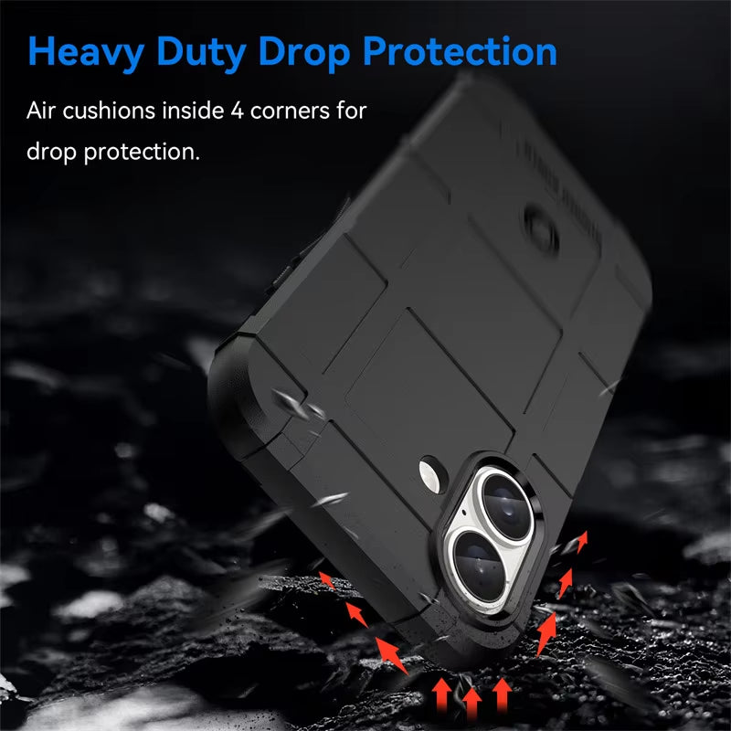 For Iphone 16 Case for Apple Iphone 16 plus 16 Pro Max Cover Shockproof Armor Rubber Protective Phone Back Cover for Iphone 16