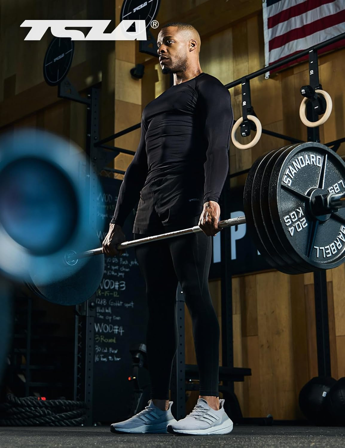 Men'S UPF 50+ Mock Long Sleeve Compression Shirts, Athletic Workout Shirt, Base Layer for Water Sports